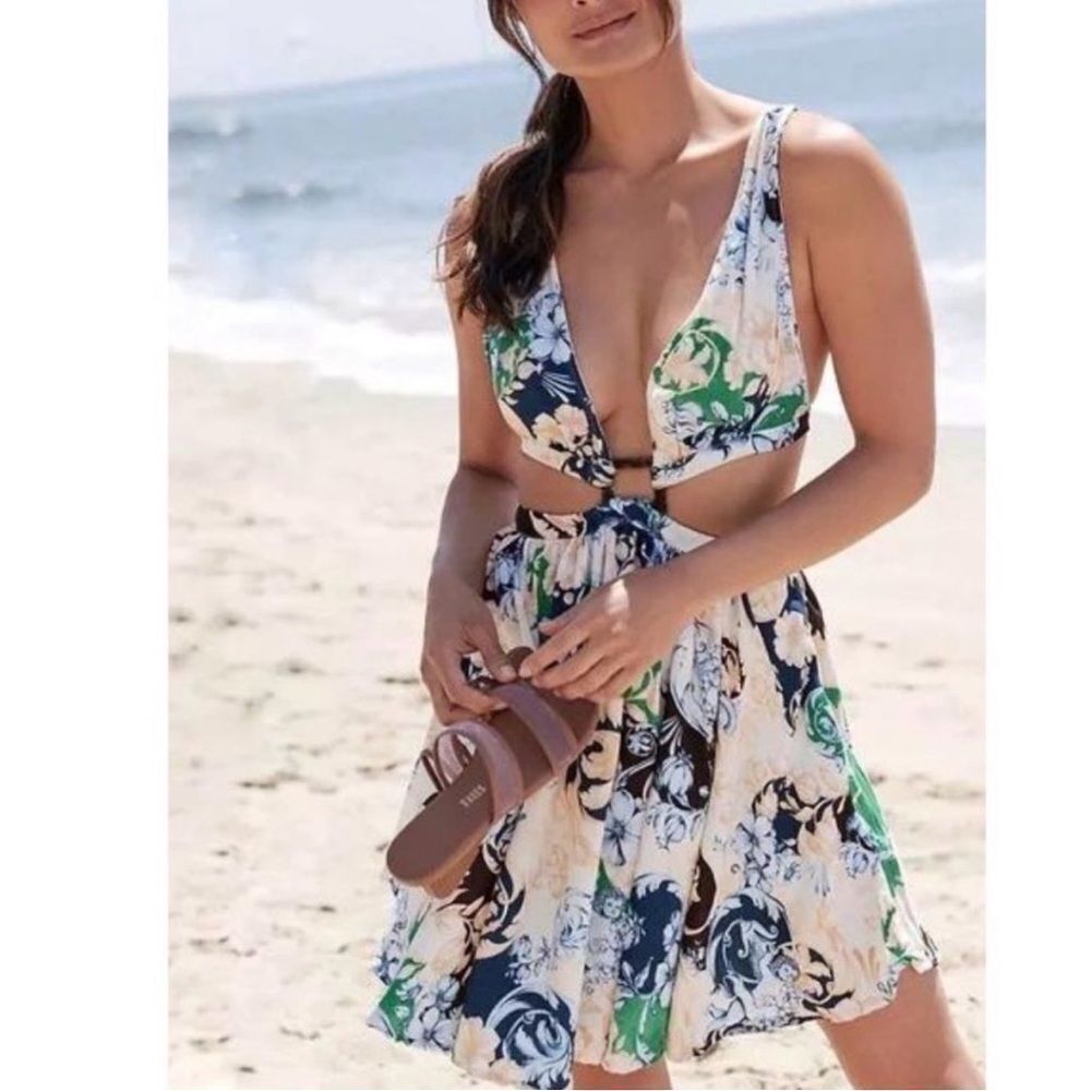 AGUA BENDITA | NEW Gillian Cardumen Floral Cutout Summer Dress Women’s Size M